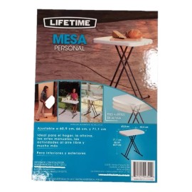 Lifetime Mesa Plegable Lifetime Alto 71.1cm Largo 66 X 60.9cm Ancho