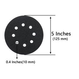 Tueascallk 50 Pcs 5 Inch 8 Hole 80 Grit Wet and Dry Sanding Discs, Round Hook and Loop Disc Sandpaper for Random Orbital Sanders