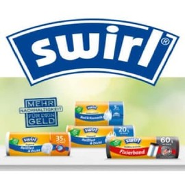 Swirl Bathroom & Cosmetics Carry Handle Bin Liners Multipack 4 x 5 Litres / 40 Bags