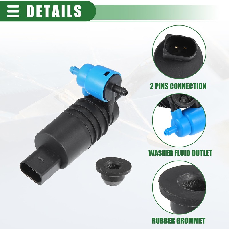 QUARKZMAN Washer Pumps for Jeep Plastic No. 8260A059 Black