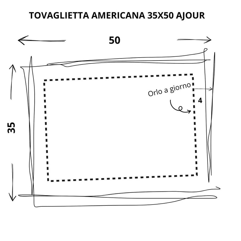 Cuore di lino - American Placemat Made of Pure Linen,