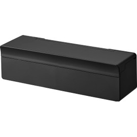 Yamazaki (山崎実業) Magnetic Cutting Board Sheet Case, Black, Approx. W 11.8 x D 3.4 x H 3.1 inches (30 x 8.7 x 8 cm) (with lid open: H 6.1 inches), Tower Type, Storage Box for Cutting Board Sheet