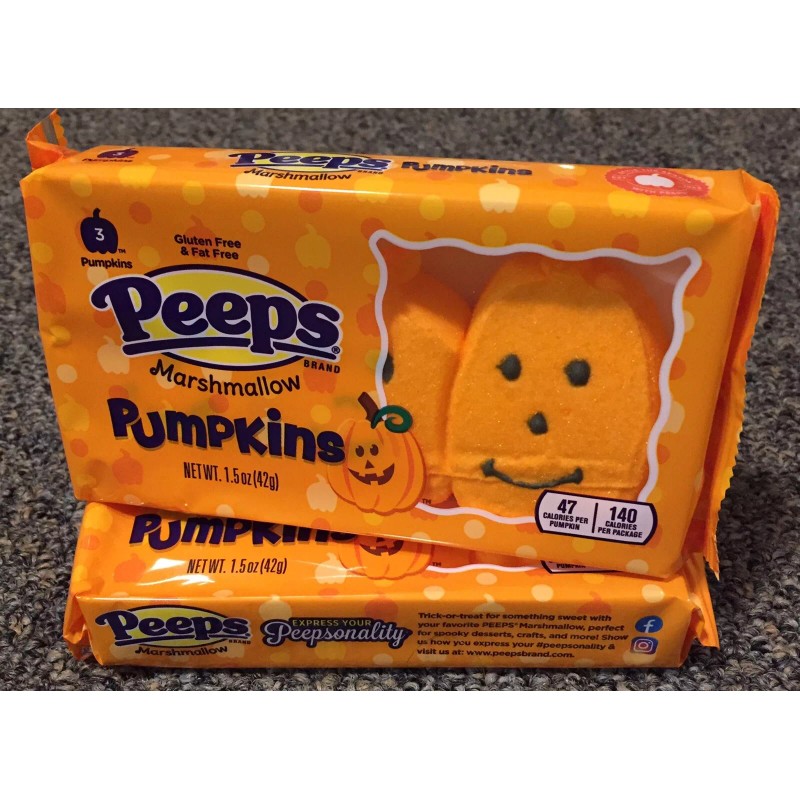 PEEPS BRAND Marshmallow Peeps - Pumpkins, Ghosts, Skulls - 1.5