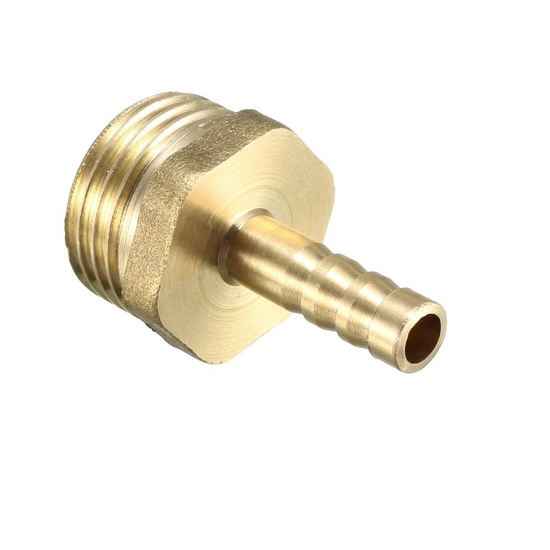 sourcing map Brass Wide Hose Connection 6 mm with Barb