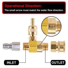 Raincovo Downstream Injector for Pressure Washer, Power Washer Chemical Injector Kit, Soap Injector, 3/8 Inch Quick Connect, 4000 PSI