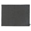 Quarter Report Washable Fabric Placemat Bound Charcoal Reversible Jacquard Herringbone