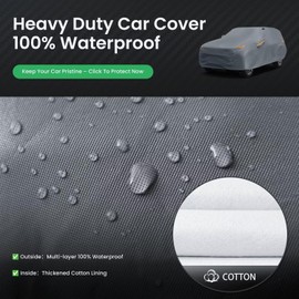 Large SUV Car Cover for Infiniti QX80 (2014-2025) 100% Waterproof All Weather, Heavy Duty Outdoor Full Exterior Covers Rain Sun Wind UV Protection.