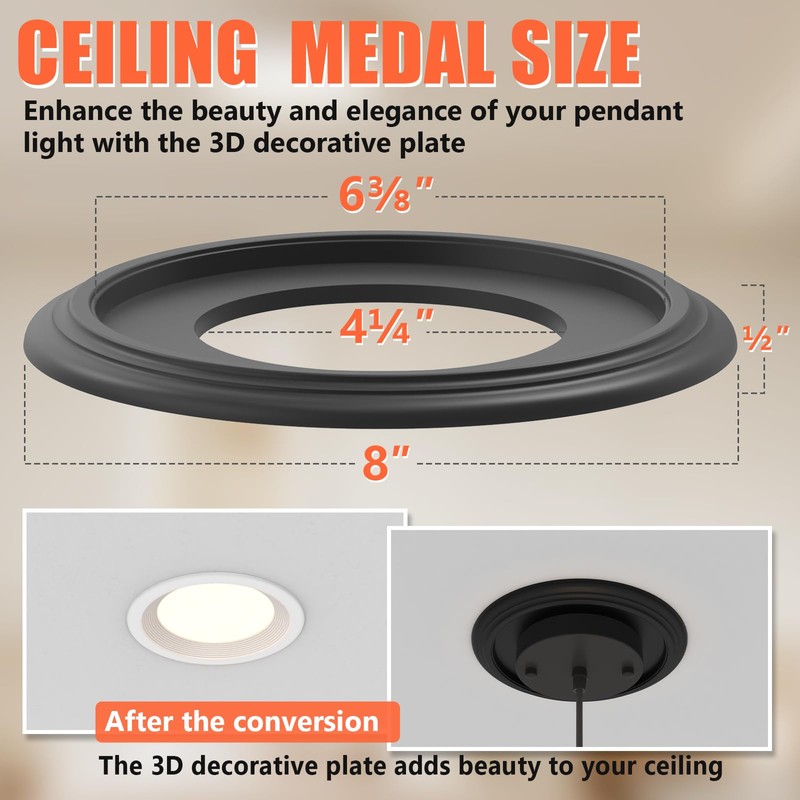 gezee R5 and 6 Recessed Can Light Conversion Kit, for