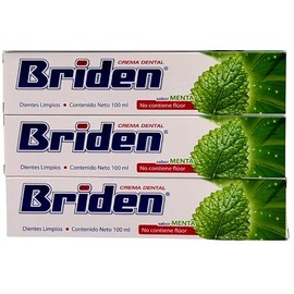 CREMA DENTAL SIN FLÚOR BRIDEN PAQ.3 PIEZAS DE 100 ML