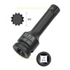FOCMKEAS 1/2-Inch Drive x M12(12mm） Impact XZN Triple Square Spline