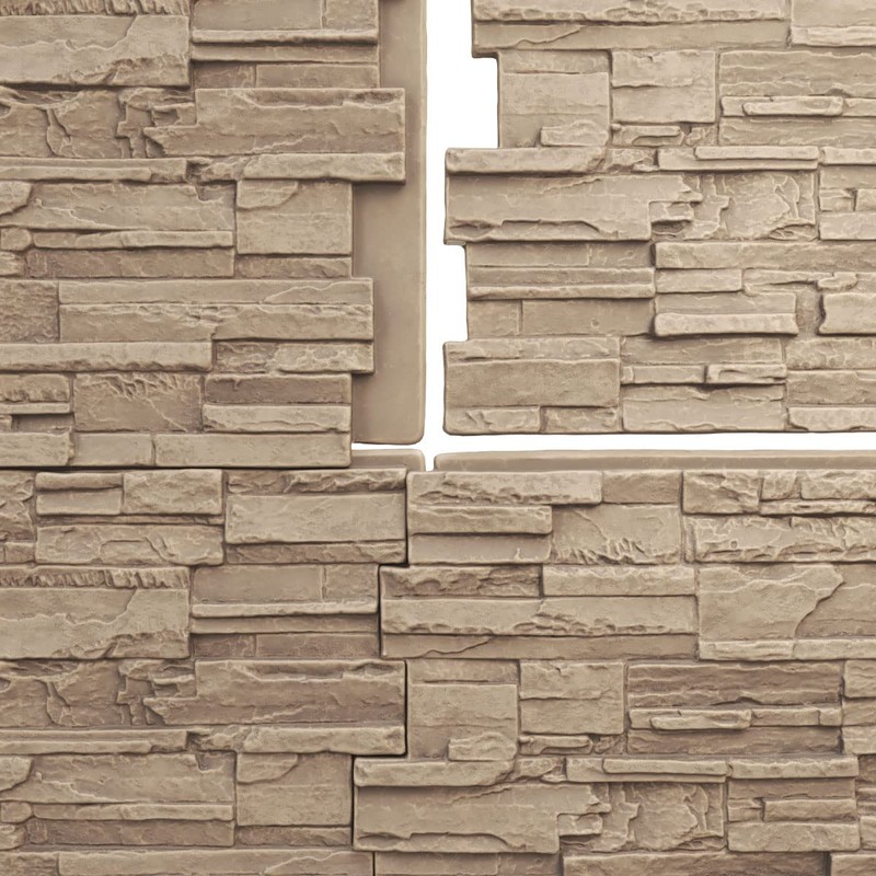 EverStone Cascade Faux Stone Panel, 48 5/8"W x 24 3/4"H