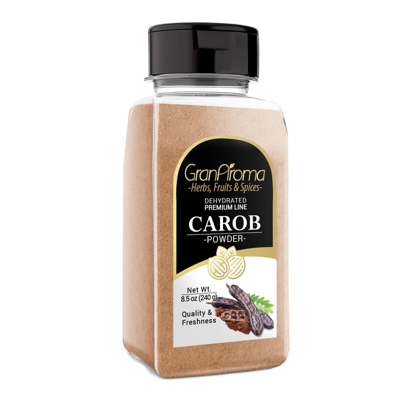 GranAroma Carob Powder, Baked Goods, Shakes & Smoothies (8.5 Ounce)