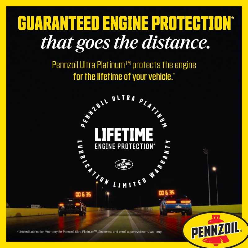 Pennzoil Ultra Platinum Full Synthetic 0W-40 Motor Oil, 1 Quart