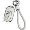 JOYEAR for Honda Keychain with Key Fob Cover Compatible with 2022 2023 2024 Accord Civic HR-V CR-V Pilot Sport SI EX EX-L Touring(Silver-White)