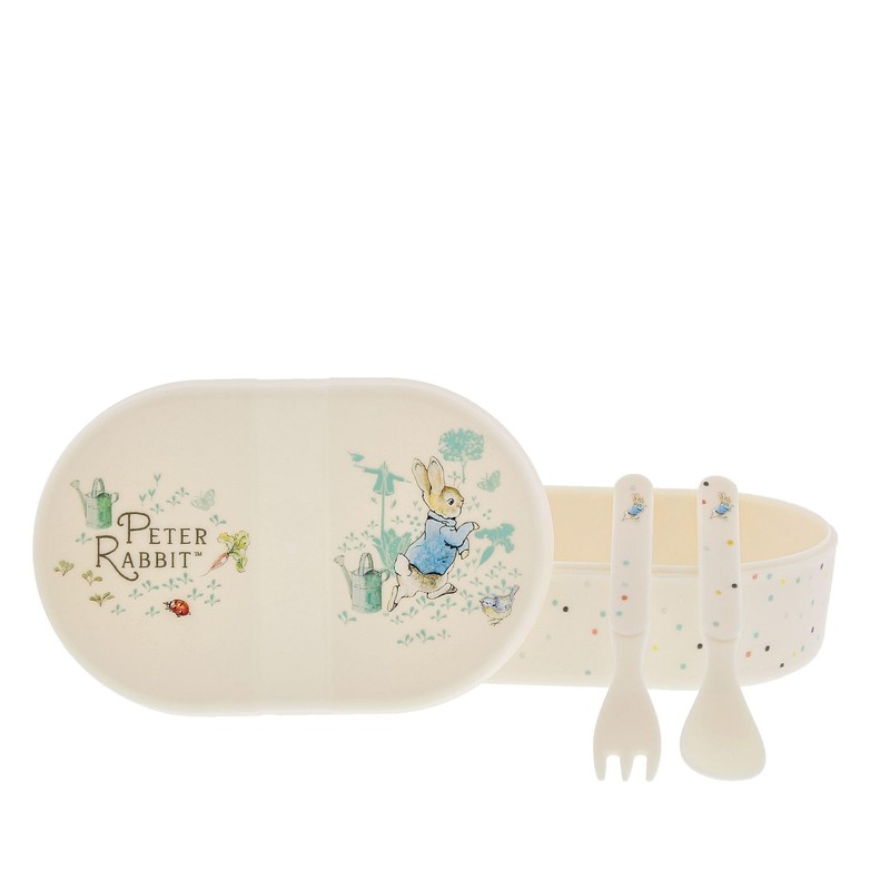 Beatrix Potter Peter Rab Snack Box Cutlery Picnic and Outdoor