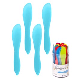 Linden Sweden Multi Purpose Spreaders | Versatile Butter Knife for Soft Cheese or Frosting | Safe for Kids | BPA-Free and Dishwasher-Safe | Set of 2 Spreaders Each | Made in Sweden | Purple