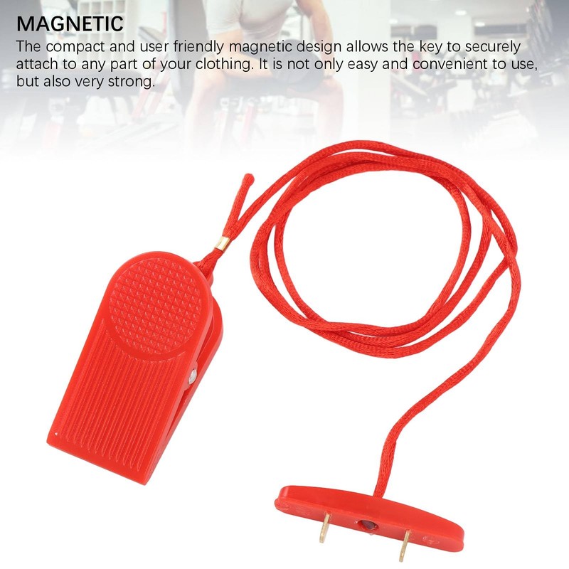 WQAPVHBG Treadmill Magnet Safety Key, Double Insert Treadmill Safety Key