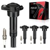 Torchbeam Set of 4 UF651 Ignition Coils Packs and Double Iridium Spark Plugs Fit for 2012 2013 2014 2015 2016 Hyundai Elantra Tucson Kia Soul Forte 2.0 1.8 L4 Replaces UF651 C1804 5C1861 50146