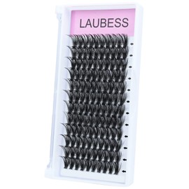 LAUBESS Pestañas Individuales En Grupos, Extensiones De Pestañas Individuales En Grupos, Pestañas Individuales En Grupos, Pestañas Individuales Impermeables (40D-D-Mix9-16)