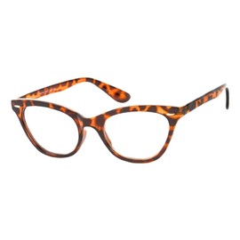 The Laura Vintage Cat Eye Reading Glasses for Women +2.50 Brown Tortoise
