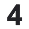 QT Modern House Number - SMALL 4 Inch BLACK -