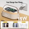 Alarm Clock Bedroom with Wireless Charger Bluetooth Speaker FM Radio
