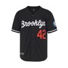 Men's Black Legend Baseball Jersey #42 Vintage Embroidered Retro Hip