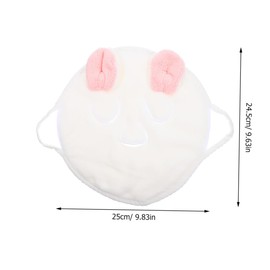 Healeved 2pcs Reusable Face Towel Masks Hydrating Skincare Hot Compress Towels for Facial Care and Spa Use Soft Coral Fleece for Enhanced Nutrient Absorption Cute Cartoon Design