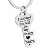 WZHENAINI Husband Valentines Day Gifts for Him, Funny Husband Keychain