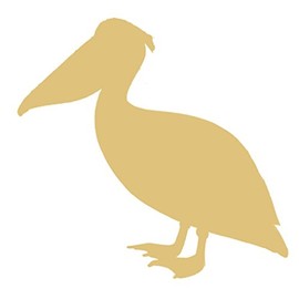 Pelican Cutout Unfinished Wood Nautical Bird Beach House Decor Ocean Summer Party MDF Shaped Canvas Style 1