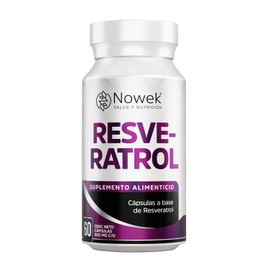 Nowek | Resveratrol | 60 Cápsulas | Suplemento Alimenticio | Ingredientes Naturales | No exceder dosis