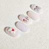 Heart Bear Handmade Nail Tips - Coffin Midi / 하트베어