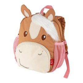 SIGIKID Mini Backpack Children's Backpack for Crib, Nursery, Trips Recommended for Girls from 2 Years, Pink/Brown/Pony, Casual