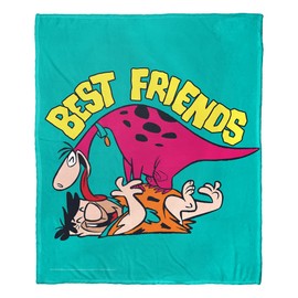 Northwest Silk Touch Throw Blanket, 50" x 60", The Flintstones - Caveman's Best Friend