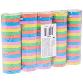 Boland 76050 Streamers, 5 Colours, Length 400 cm, Flame Retardant, Multicoloured, Carnival, Birthday, Decoration, Disco, Children's Birthday, Nursery, Garden Party, Theme Party, Pack of 5