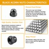 M5 Black Acorn Cap Nuts,Stainless Steel 304 (18-8) Acorn Nuts,Black