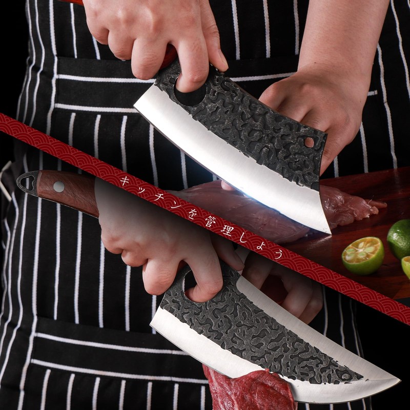 DRAGON RIOT Professional Butcher Knife Set for Meat Processing, 3Pcs