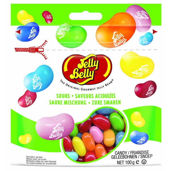 Jelly Belly Sours Jelly Beans, Assorted Sour Flavours, 100-g