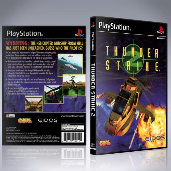 Unbranded PS1 Case - NO GAME - Thunder Stike 2