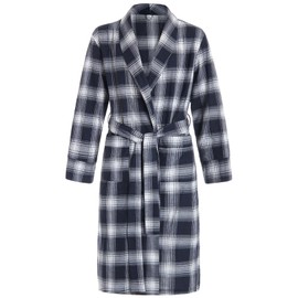 Latuza Women's Cotton Flannel Robe 2X Navy