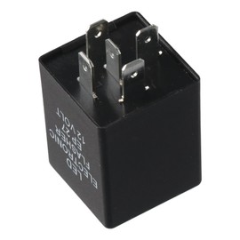 BYOBYO 5 Pin EP27 FL27 Black Electronic Flasher Relay, Flasher Flash Relay,LED Turn Indicator Flasher Relay for Car, LED Turn Signal Light