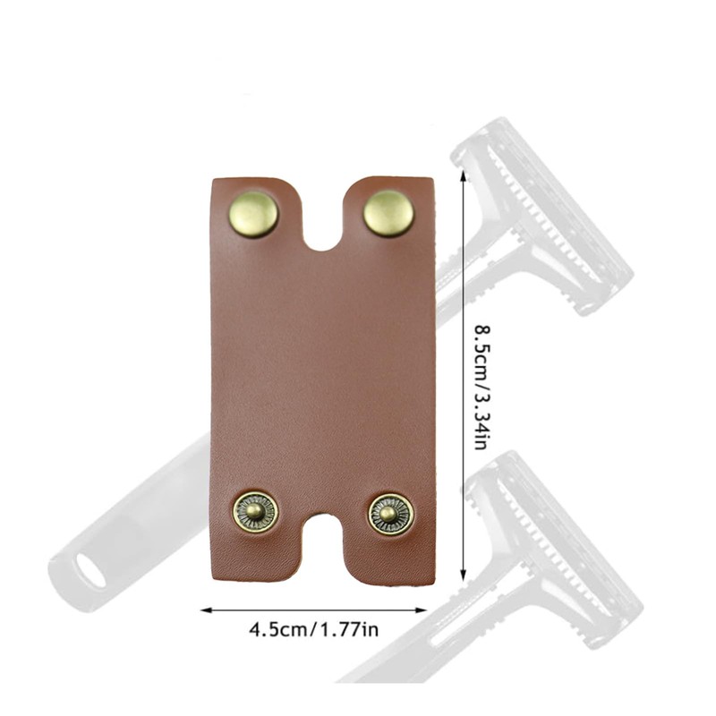 Eruceky 2 x Leather Safety Razor Covers, Double Edge Razor