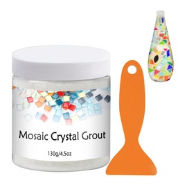 CAMUTKRY Mosaic Crystal Grout, Mosaics Tile Tools, Mosaic Tile Accessories – Essential for Handmade Grouting and Perfect for DIY Craft Projects (Translucent, 4.5oz)