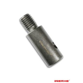 WERHE M14 Earth Auger Adapter with Quick Wing Bolt - Heavy Duty Hardened Steel Agitator Adapter for Floor Drills, Augers and Concrete Stirrers
