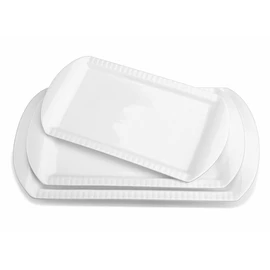 LIFVER Extra Large Serving Platters, 16"/14"/12" Rectangle Serving Trays, Serving Dishes for Entertaining, White Ceramic Platters for Serving Food Party, Turkey Platter for Thanksgiving, Set of 3