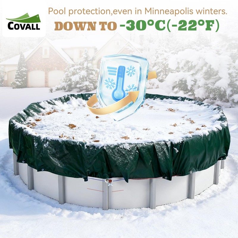 15 ft Round Heavy Duty Winter Pool Cover for 12
