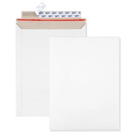 ValBox 9x11.5 Self Seal Photo Document Mailers 25 Pack Stay Flat White Cardboard Envelopes, 9.25 x 11.75 Inches