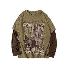 Melanie Martinez Larynx 2in1 Exclusive Longsleeve T-Shirt, Olive, Medium
