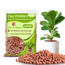 Sukh Clay Pebbles for Plants - 14 OZ Pebbles for Indoor Plants Clay Used for Drainage, Decoration, Aquaponics, Hydroponics and Other Gardening Essentials Hydroton Small Pebbles Leca