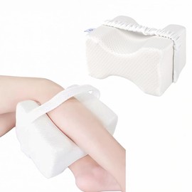 SINTARUS Knee Pillow for Home Side Sleepers - Merory Foam Leg Pillow for Side Sleeping - Knee Pillow for Sciatica Relief with Soft Removable Cover Fabric - Cooling Leg Knee Pillow
